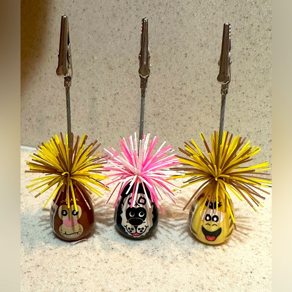 Vintage Kookys Klickers Krewzoo picture clips Photo Holders. Bundle of 3